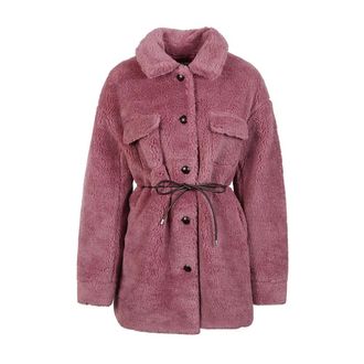 Molliolli Roze knoopjas met tailleband - Dames - Jassen - Roze - S - Jassen