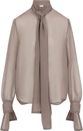 Saint Laurent Mujer, Blusas y Camisas, Gris, Talla: M