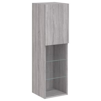 vidaXL Vidaxl - Mueble Para Tv Con Luces Led Gris Sonoma 30,5x30x102 Cm