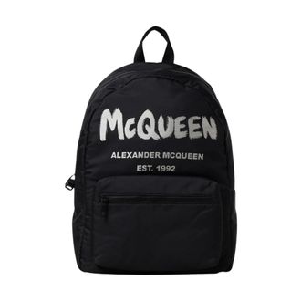 Alexander McQueen Alexander McQueen, Backpacks, male, Black, Size: ONE SIZE Stylish Printed Backpack