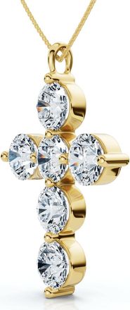 Pompeii3 6Ct Diamond Cross Pendant Lab Grown 18 Necklace