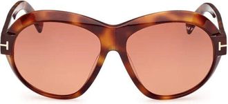 Tom Ford FT111301A Aviator Full Rim Sunglasses - Brown