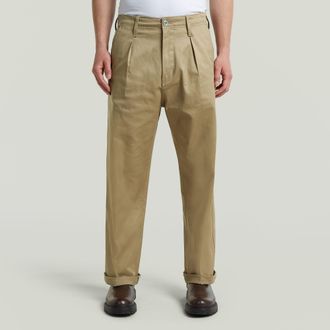 G-Star Pleated Chino Relaxed - Beige - Heren