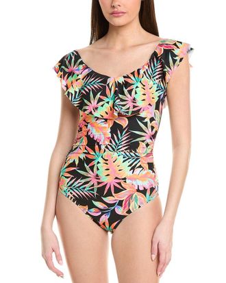 La Blanca Off-The-Shoulder Ruffle One-Piece