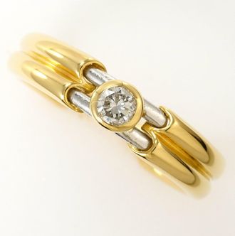 C&A Platinum Yellow Gold Yellow Gold (18K) Platinum Band Ring (Pre-Owned)
