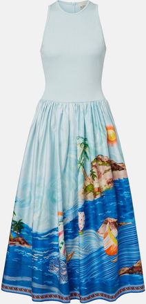 Alemais Al&eacute;mais Printed cotton midi dress