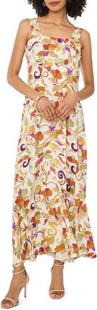 Vince Camuto Print Sleeveless Tiered Maxi Dress in Apple Red at Nordstrom, Size X-Large