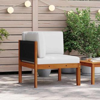 vidaXL Vidaxl - Sof&aacute; Esquinero De Jard&iacute;n Con Cojines De Madera De Acacia Y Cuerda