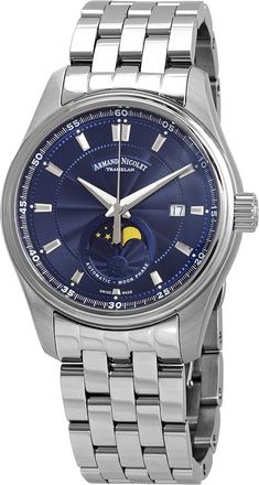 Armand Nicolet MH2 Automatic Moon Phase Blue Dial Mens Watch A640L-BU-BMA22640A