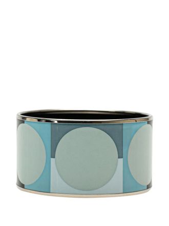 Herm&egrave;s Bracciale rigido extra alto con smalto XX secolo - Blu