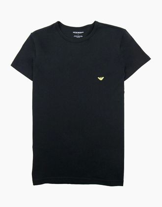 Emporio Armani Mens Emporio Armani Emporio Armani Underwear Chest Logo Tee Black - Size: 42