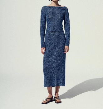 Escvdo Manabi Long Sleeve Top In Blue