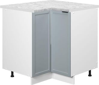 Vicco Armario De Esquina Fame-line, Azul Claro-gris, 80.5 Cm, Et M&aacute;rmol