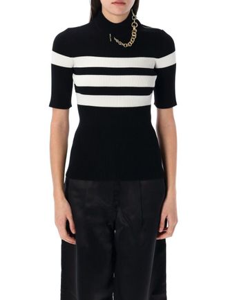 Jean Paul Gaultier Striped Knit Top