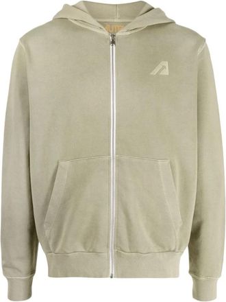 Autry Zipped Hoodie - Heren - Vesten met rits - Grijs - M - Katoen - Hoodies & sweatvesten