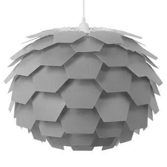 Beliani L&aacute;mpara De Techo Moderna Con Dise&ntilde;o Floral Pantalla Geom&eacute;trica Gris Grande Segre