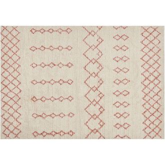 Beliani Rug BUXAR Beige 140 x 200 cm Cotton