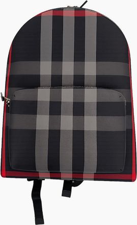 Burberry Mens Burberry Jeff Mens Leather Backpack - Navy Grey - Black