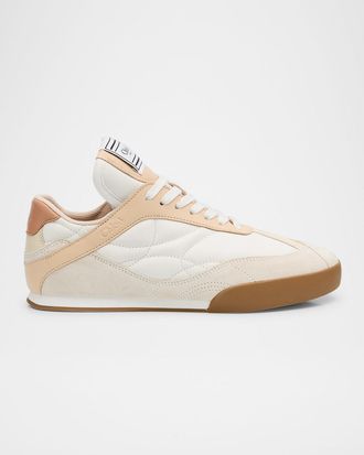 Chloé Kick Mixed Leather Low-Top Sneakers