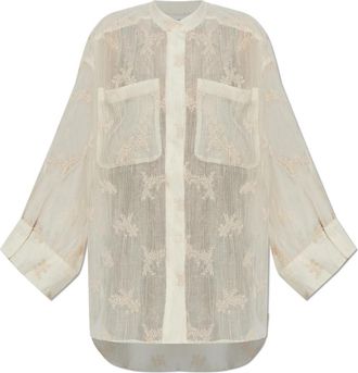 Munthe Fortunato Shirt - Dames - Overhemden - Beige - XS - Overhemden