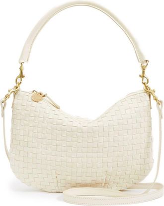 Clare Vivier Petit Moyen Woven Messenger Bag in Cream Woven Checker at Nordstrom