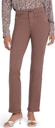 NYDJ Marilyn Straight Leg Jeans in Deep Taupe at Nordstrom, Size 10