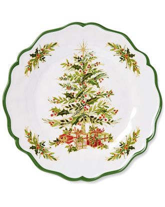 Certified International Holly Tree Set Of 4 Melamine Dinner Plates