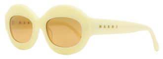 Marni Ik Oval Acetate Sunglasses - Yellow