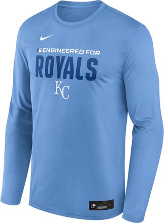 Nike Kansas City Royals Authentic Collection Team Issue Nike Mens Dri-FIT MLB Long-Sleeve T-Shirt in Blue | 02TJ4EYROY-JE6
