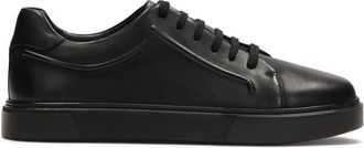 Kazar Zwarte reli&euml;f sneakers - Heren - Sneakers - Zwart - 44 EU - Leer - Schoenen