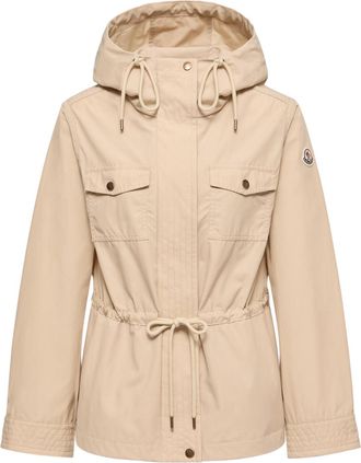 Moncler Moncler Serin Hooded Cotton Blend Parka, Women, Beige, Size: 00