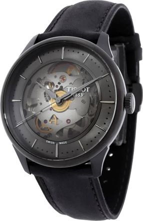 Tissot Chemin Des Tourelles Skeleton Automatic Gunmetal Dial Mens Watch T1398363644100
