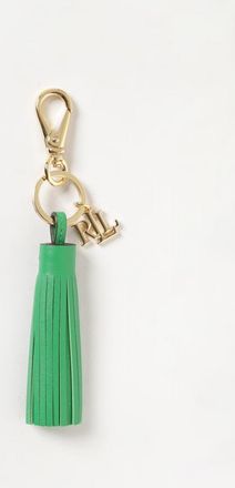 Lauren Ralph Lauren Portachiavi in ottone con nappa in pelle