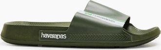 Havaianas Womens Womens Hav. Slide Brasil Green 35 36 Flip Flops - Size: 7/6.5/6