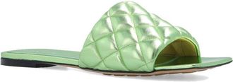 Bottega Veneta Womens Bicolor Calfskin Flat Sandals