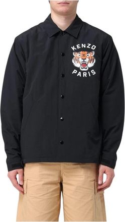 Kenzo Heren, Overhemden, Zwart, Maat: XL