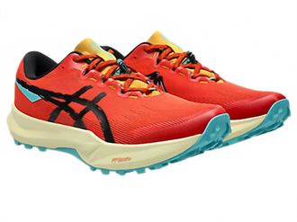 Asics Mens Fuji Lite 6 Shoes In Red Clay/black