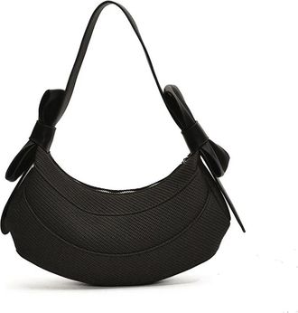 Generic Compatible For Womens Shoulder Bag Stylish And Versatile Casual Handbag Armpit(Black)