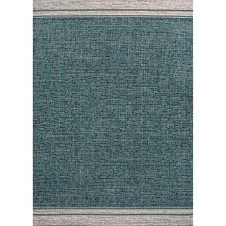 Jonathan Y Designs Alda Modern Minimalist Mingled Solid Indoor/Outdoor Area Rug in Turquoise/cream at Nordstrom, Size 4Ft 0In X 6Ft 0In