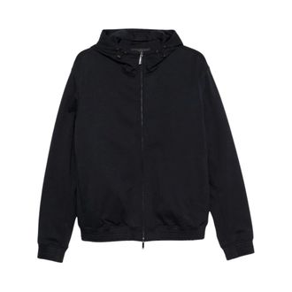 Emporio Armani Giacca Blouson in Misto Cotone - - Sweatshirts & Hoodies - Uomo - Blu - 3XL