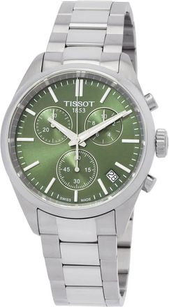 Tissot PR 100 Chronograph Quartz Green Dial Mens Watch T150.417.11.091.00