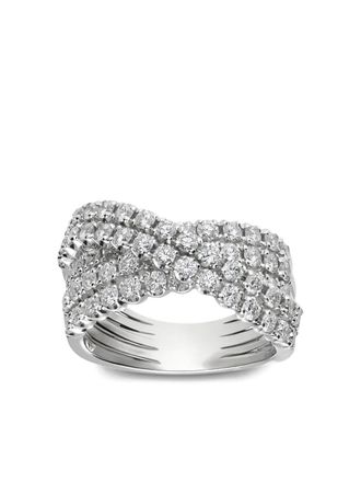 Leo Pizzo 18K white gold Waves diamond ring - Silver