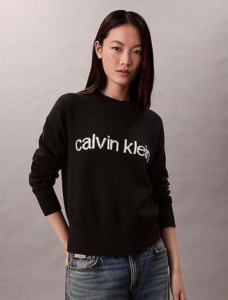 Calvin Klein Jersey De Punto De Algod&oacute;n Con Logo