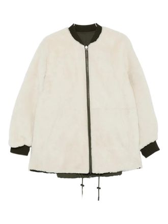 Yves Salomon Cappotto con zip - Verde