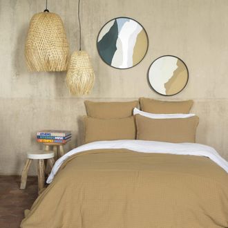 Maison d'été Colcha gasa de algodón color camel 260 X 270 cm