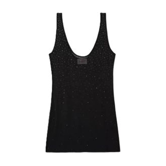 MC2 Saint Barth Sleeveless Tops, female, Black, Size: L Raya Mini Dress