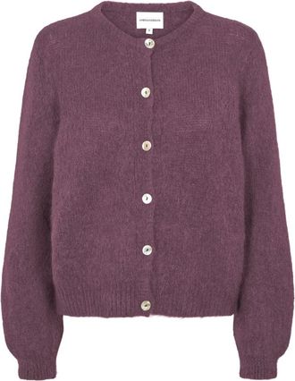 Americandreams Susan Alpaca Cardigan - Dames - Vesten - Paars - L - Wol - Truien & Vesten