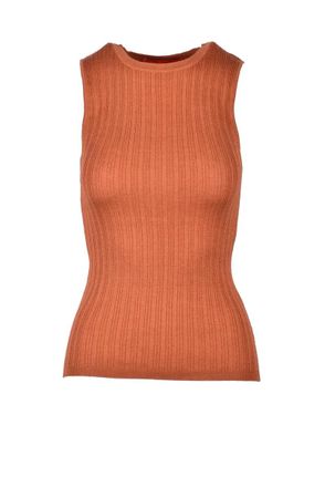 Wild Cashmere Silk/Cashmere Top - Cognac