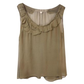Burberry Brit Silk Chiffon Top Size S