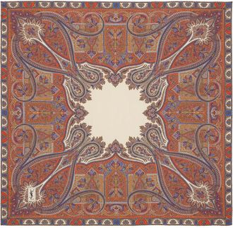 Saint Laurent Square Paisley Pattern Scarf-Donna